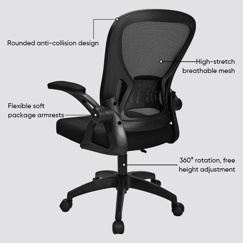 [Limited Sale]DELI-Office Furniture DELI E4504 FUNCTIONAL MESH TASK MED-BACK CHAIR Medium Back, Ergonomic Support, Adjustable Height Sleek and Comfortable Design