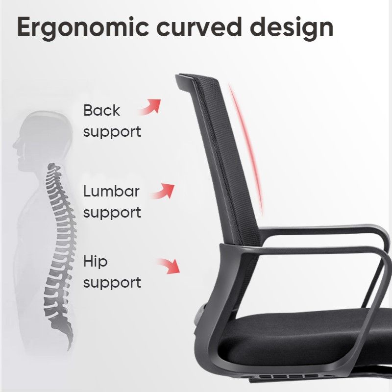 [Special Offer]DELI-Office Furniture DELI E4500 EXECUTIVE MED-BACK MESH CANTILEVER VISITOR CHAIR Ergonomic Design, Fixed Armrests, Durable Steel Frame, and Non-Marking Feet