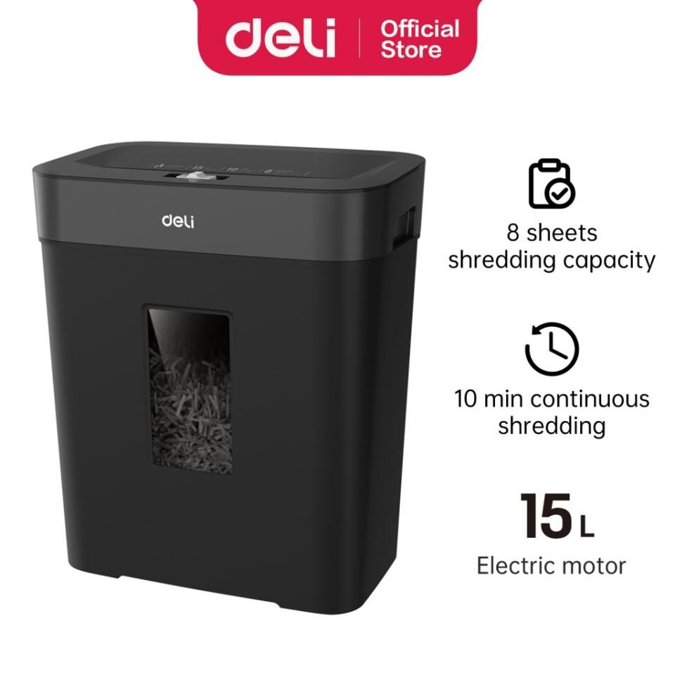 【Deli Official】DELI-Office Equipment DELI T023 Cross-Cut Shredder - 8 SHTS/ 15 LT/ CC 
P4