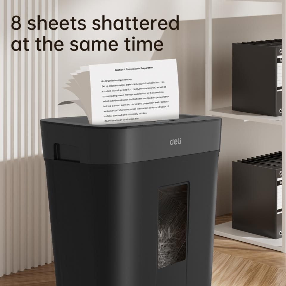 【Deli Official】DELI-Office Equipment DELI T023 Cross-Cut Shredder - 8 SHTS/ 15 LT/ CC 
P4