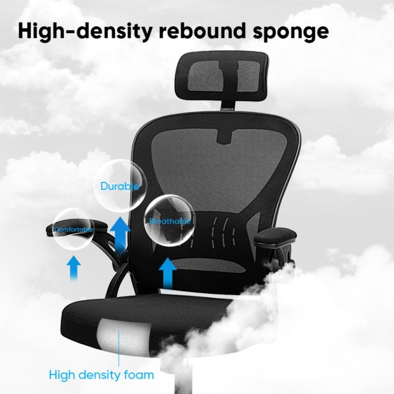 [Hot Deals]DELI-Office Furniture DELI E4505 FUNCTIONAL HIGHBACK MESH OFFICE CHAIR WITH HEAD-REST & ROTATING ADJUSTABLE ARMS Adjustable Headrest Lumbar Support & Breathable Design