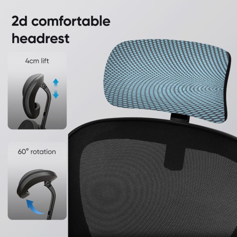 [Hot Deals]DELI-Office Furniture DELI E4505 FUNCTIONAL HIGHBACK MESH OFFICE CHAIR WITH HEAD-REST & ROTATING ADJUSTABLE ARMS Adjustable Headrest Lumbar Support & Breathable Design