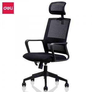 [New Arrival]DELI-Office Furniture DELI E4503 EXECUTIVE HIGHBACK MESH CHAIR WITH HEAD-REST Ergonomic Design Breathable Mesh Back Chrome Base