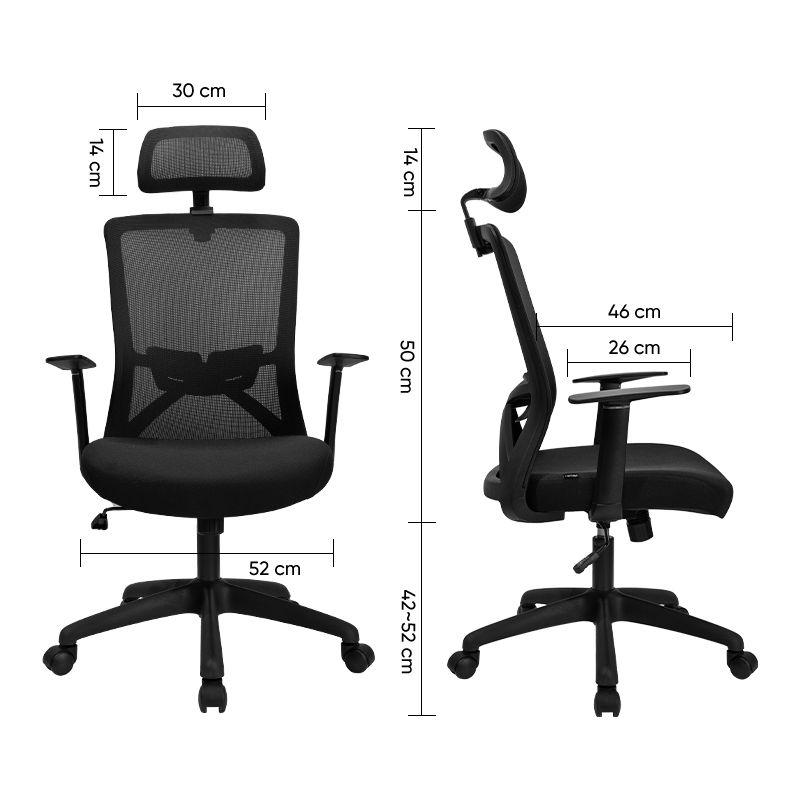 (EXCLUSIVE OFFER)DELI E4510 EXECUTIVE HIGHBACK MESH OFFICE CHAIR WITH HEAD-REST - WITH T-SHAPED ARMREST Ergonomic Design Breathable Mesh Material Adjustable Headrest