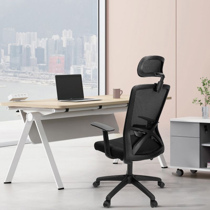 (EXCLUSIVE OFFER)DELI E4510 EXECUTIVE HIGHBACK MESH OFFICE CHAIR WITH HEAD-REST - WITH T-SHAPED ARMREST Ergonomic Design Breathable Mesh Material Adjustable Headrest