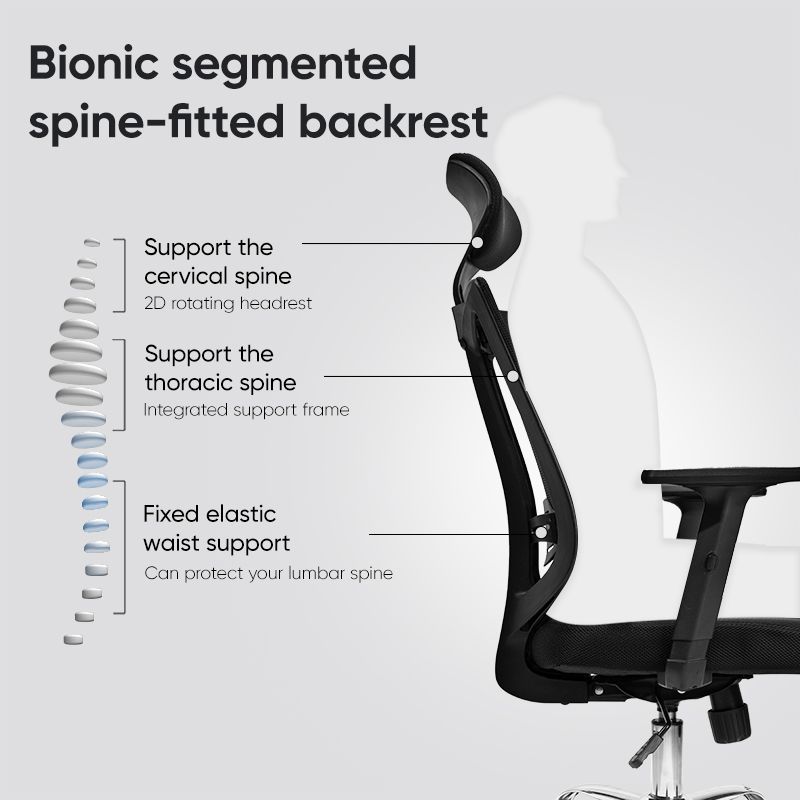 (EXCLUSIVE OFFER)DELI-Office Furniture DELI E4512 EXECUTIVE HIGHBACK ERGONOMIC MESH OFFICE CHAIR WITH HEAD-REST, CHROME BASE & T-SHAPED ARMREST Breathable Mesh Material