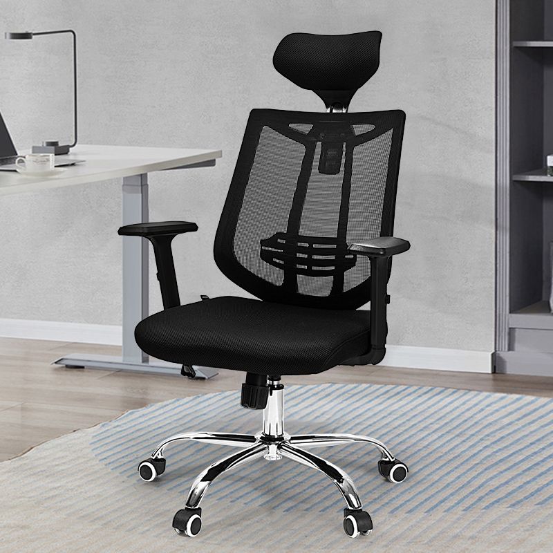 (EXCLUSIVE OFFER)DELI-Office Furniture DELI E4512 EXECUTIVE HIGHBACK ERGONOMIC MESH OFFICE CHAIR WITH HEAD-REST, CHROME BASE & T-SHAPED ARMREST Breathable Mesh Material