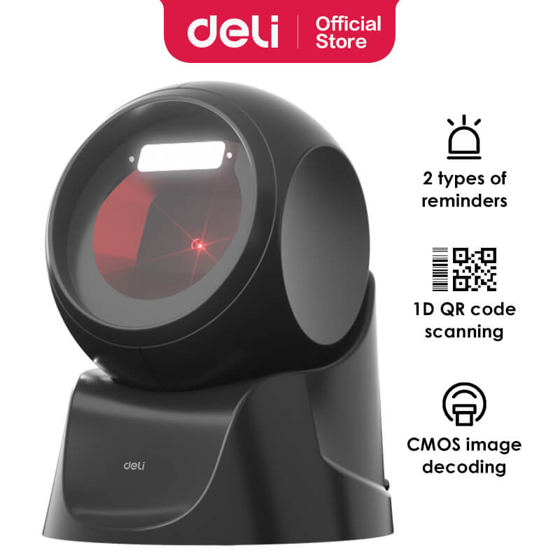 (EXCLUSIVE OFFER)DELI ES231 STAND-TYPE BARCODE SCANNER 1D & 
2D WIRED - Can scan QR Codes