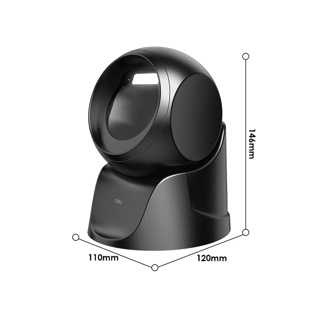 (EXCLUSIVE OFFER)DELI ES231 STAND-TYPE BARCODE SCANNER 1D & 
2D WIRED - Can scan QR Codes