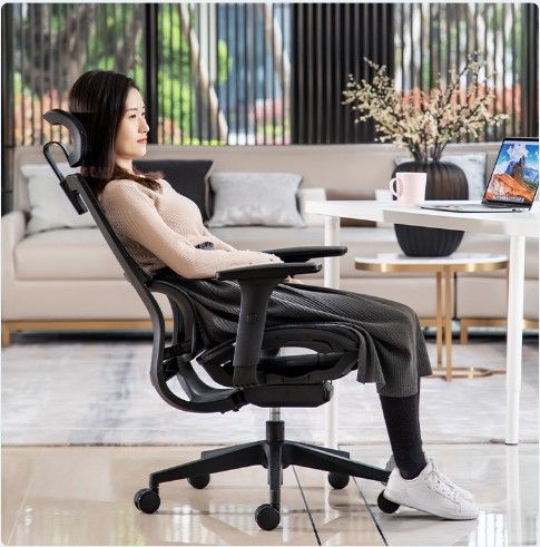 [Limited Sale]DELI-Office Furniture DELI 87050 EXECUTIVE HIGHBACK ERGONOMIC MESH OFFICE CHAIR WITH HEAD-REST Adjustable Headrest T-Shaped Armrests