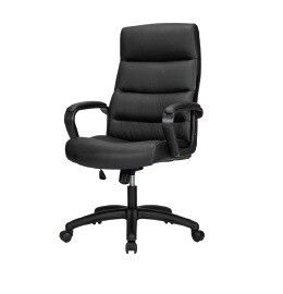(EXCLUSIVE OFFER)DELI E4516 EXECUTIVE HIGHBACK LEATHER OFFICE CHAIR - WITH EXTRA PADDING Premium Leather Upholstery Ergonomic Design