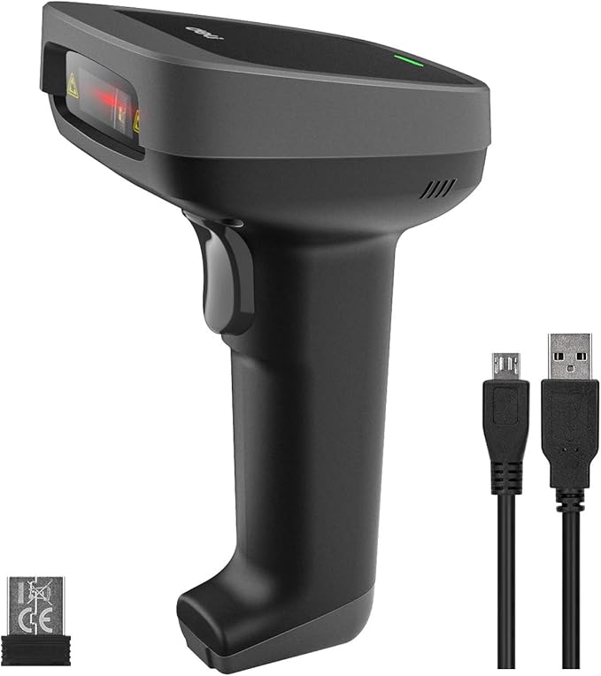 (EXCLUSIVE OFFER)DELI 14953W BARCODE SCANNER 1D WIRELESS