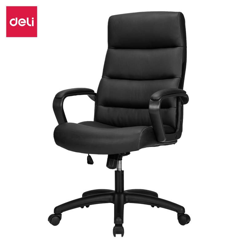 (EXCLUSIVE OFFER)DELI E4516 EXECUTIVE HIGHBACK LEATHER OFFICE CHAIR - WITH EXTRA PADDING Premium Leather Upholstery Ergonomic Design