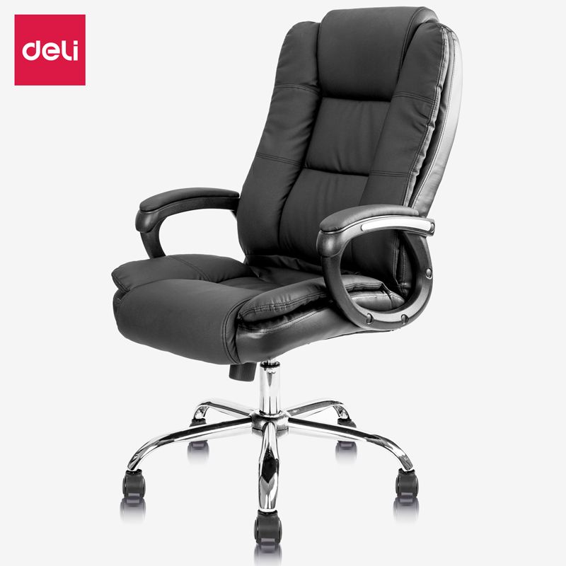 (EXCLUSIVE OFFER)DELI 4913S EXECUTIVE HIGHBACK ERGONOMIC LEATHER CHAIR Premium PU Leather, Adjustable Tilt & Lumbar Support