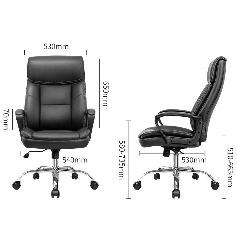 (EXCLUSIVE OFFER)DELI 4913S EXECUTIVE HIGHBACK ERGONOMIC LEATHER CHAIR Premium PU Leather, Adjustable Tilt & Lumbar Support