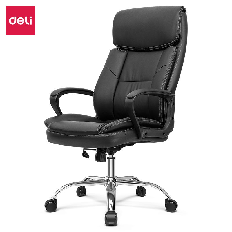 (EXCLUSIVE OFFER)DELI 4913S EXECUTIVE HIGHBACK ERGONOMIC LEATHER CHAIR Premium PU Leather, Adjustable Tilt & Lumbar Support
