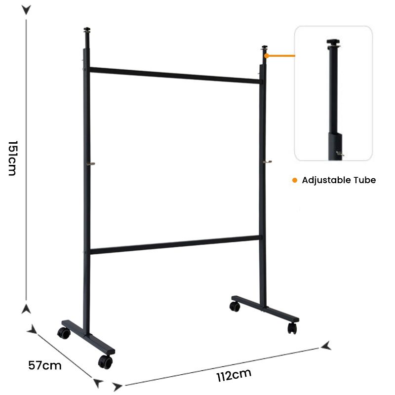 【Deli Official】 DELI-Office Equipment DELI E7870 White Board  Stand  - Suitable for 120x90cm to 250x100cm Boards Height Adjustable Lockable Castors