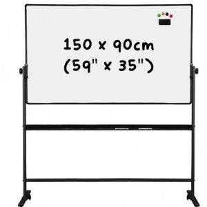 【Deli Official】DELI-Office Equipment DELI 7884 Magnetic  Mobile Whiteboard  6x3FT Double-Sided Magnetic Surface Smooth Easy-to-Clean Surface Mobile Design
