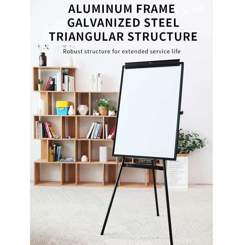Deli Official】DELI-Office Equipment DELI E7892 Magnetic  Flipchart Stand 90cm x 60cm -  Adjustable Tripod Stand , Portable Design , Foldable Pen Tray