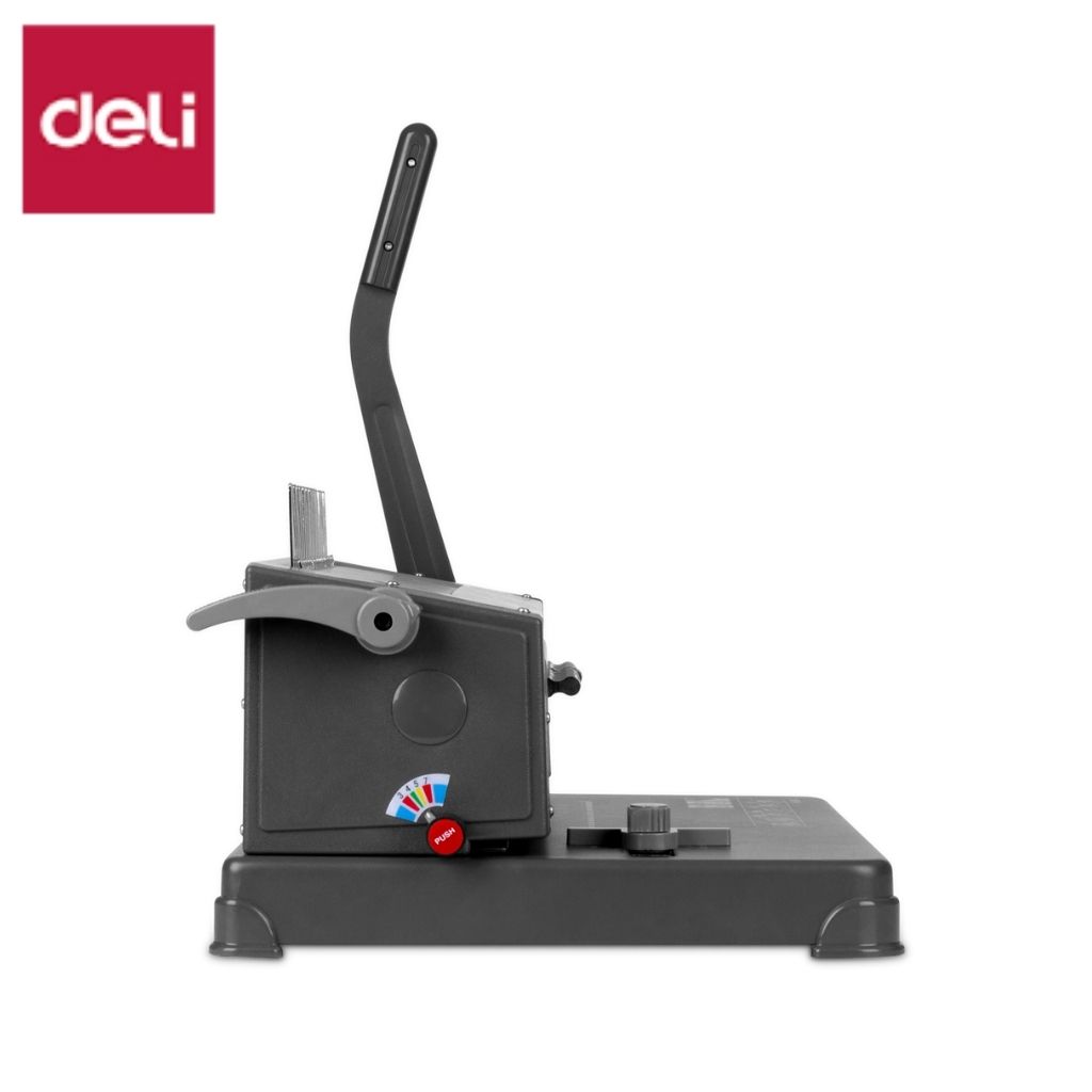 【Deli Official】 DELI-Office Equipment DELI 3874 BINDING MACHINE STEEL HEAVY DUTY PUNCH CAPACITY 25 SHEETS BIND CAPACITY 450 SHEETS Adjustable Paper Guide