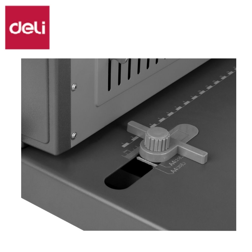 【Deli Official】 DELI-Office Equipment DELI 3874 BINDING MACHINE STEEL HEAVY DUTY PUNCH CAPACITY 25 SHEETS BIND CAPACITY 450 SHEETS Adjustable Paper Guide