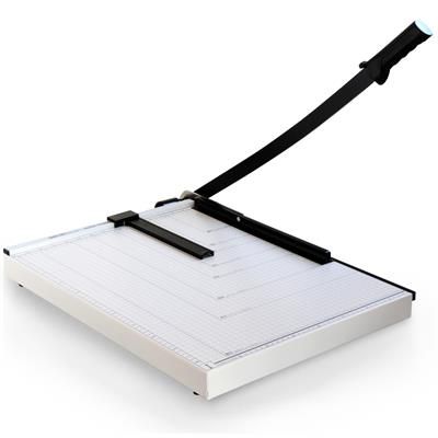 【Deli Official】DELI-Office Equipment  DELI E8014 STEEL PAPER TRIMMER A4 12x10 - Guillotine Cutter, 12-Sheet Capacity, Steel Base, Anti-Slip Feet Metric & Inch Scale Safety Lock