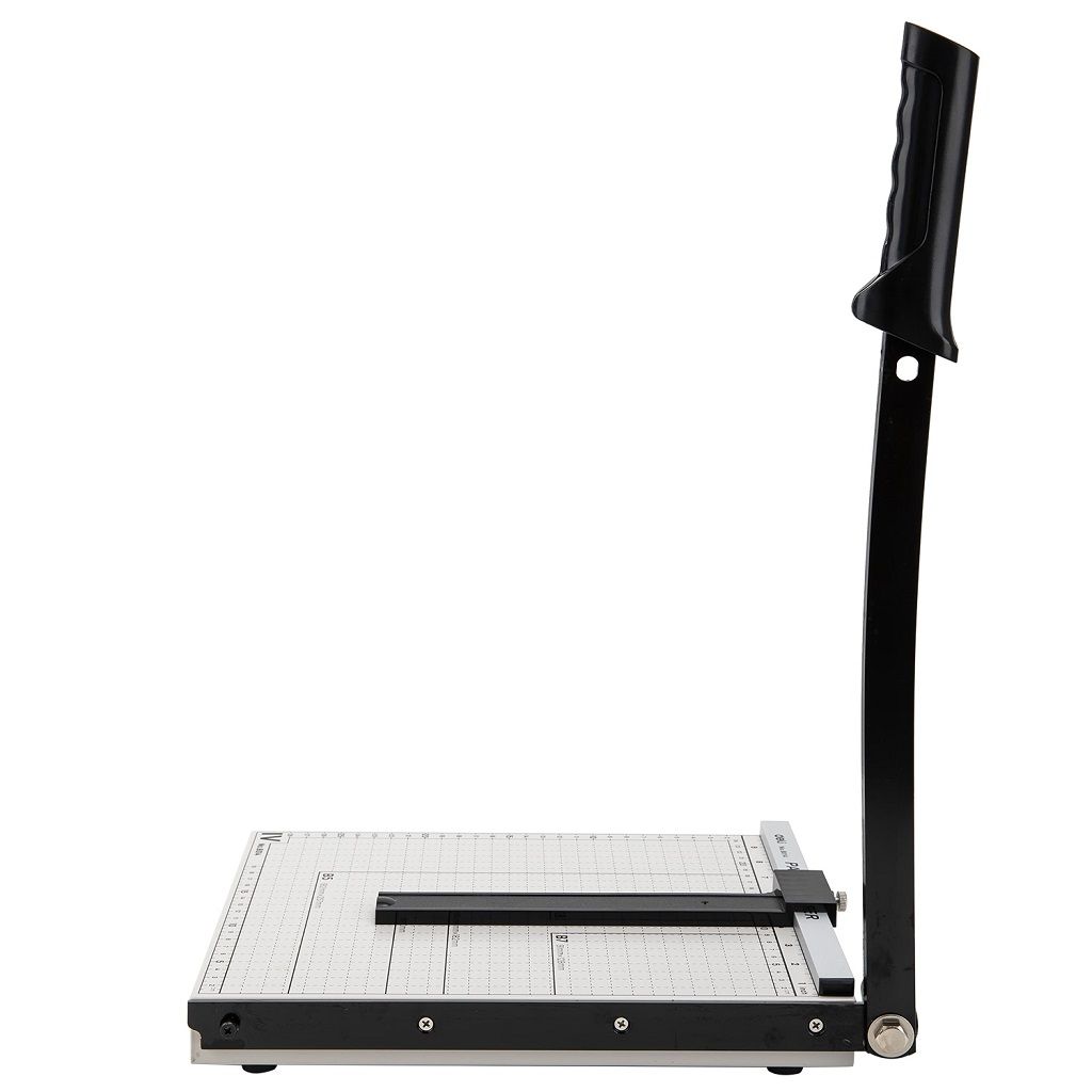 【Deli Official】DELI-Office Equipment  DELI E8014 STEEL PAPER TRIMMER A4 12x10 - Guillotine Cutter, 12-Sheet Capacity, Steel Base, Anti-Slip Feet Metric & Inch Scale Safety Lock