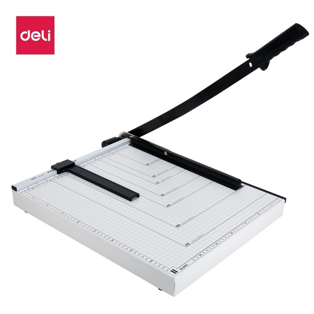【Special Deal】DELI-Office Equipment DELI E8012 STEEL PAPER TRIMMER A3 15x18" Durable Steel Construction Anti-slip feet Ergonomic handle Enhanced Safety