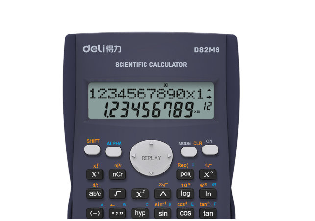 【Special Deal】 DELI-Office Supplies   DELI CLASIC D82MS 240F SCIENTIFIC CALCULATOR 10+2 DIGITS - 40 Functions, 10+2 Digits, KICD Approved