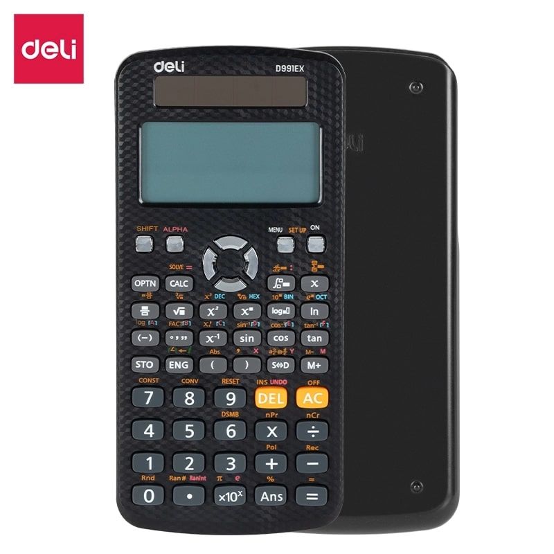 【Deli Official】 DELI-Office Supplies  DELI EXCEED D991EX 552F SCIENTIFIC CALCULATOR - 552 Functions, Exam-Approved, Dual Power , Student/Engineering Use