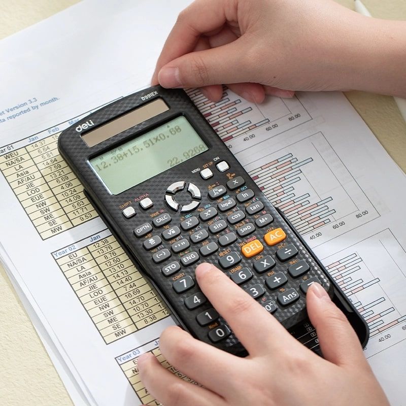 【Deli Official】 DELI-Office Supplies  DELI EXCEED D991EX 552F SCIENTIFIC CALCULATOR - 552 Functions, Exam-Approved, Dual Power , Student/Engineering Use