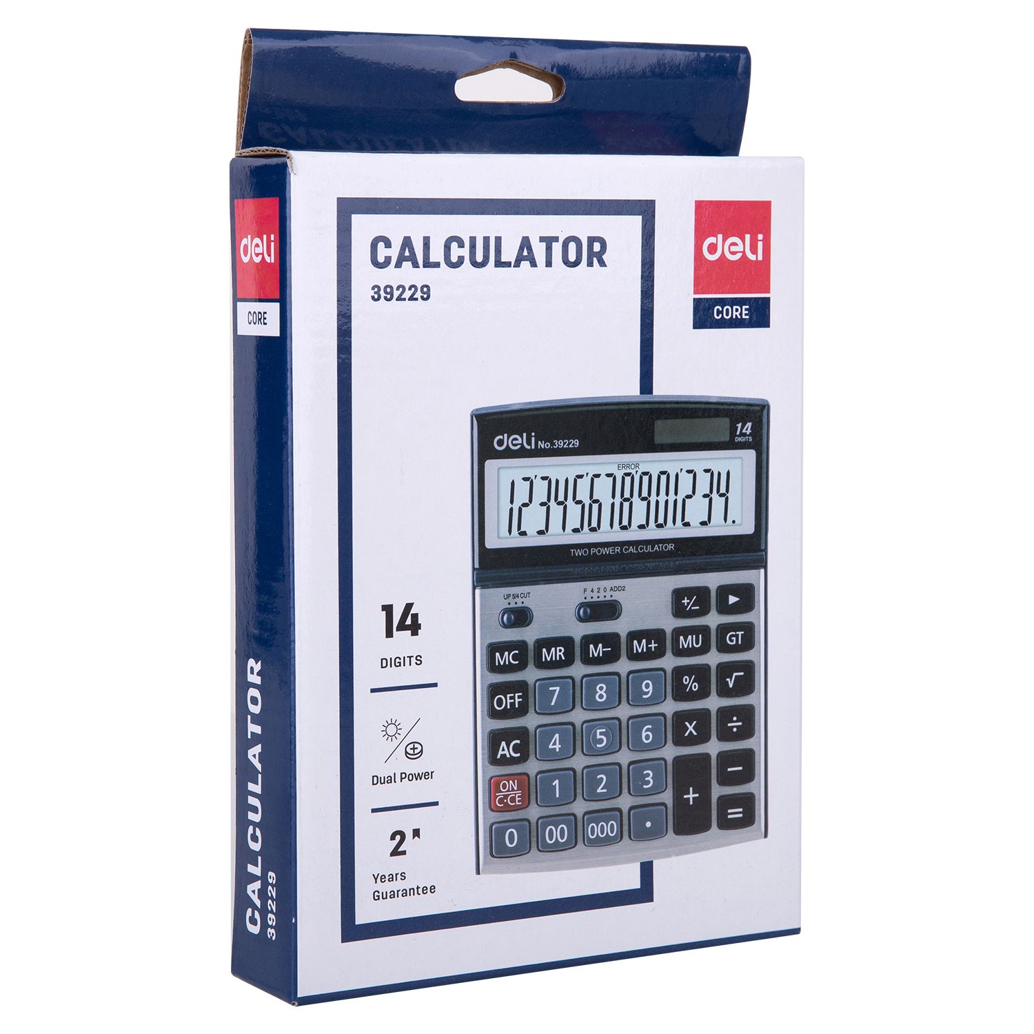 [ Special Deal ] DELI-Office Supplies DELI CORE E39229 CALCULATOR 14-DIGIT METAL Auto Power Off Tax Calculation Function Additional Functions