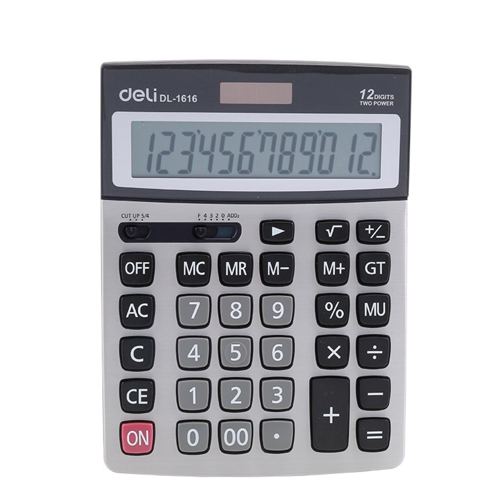 [ Special Deal ] DELI-Office Supplies DELI CORE E1616 CALCULATOR 12-DIGIT METAL Dual Power Source Auto Power Off Compact Design Durable Metal Construction Ergonomic Design