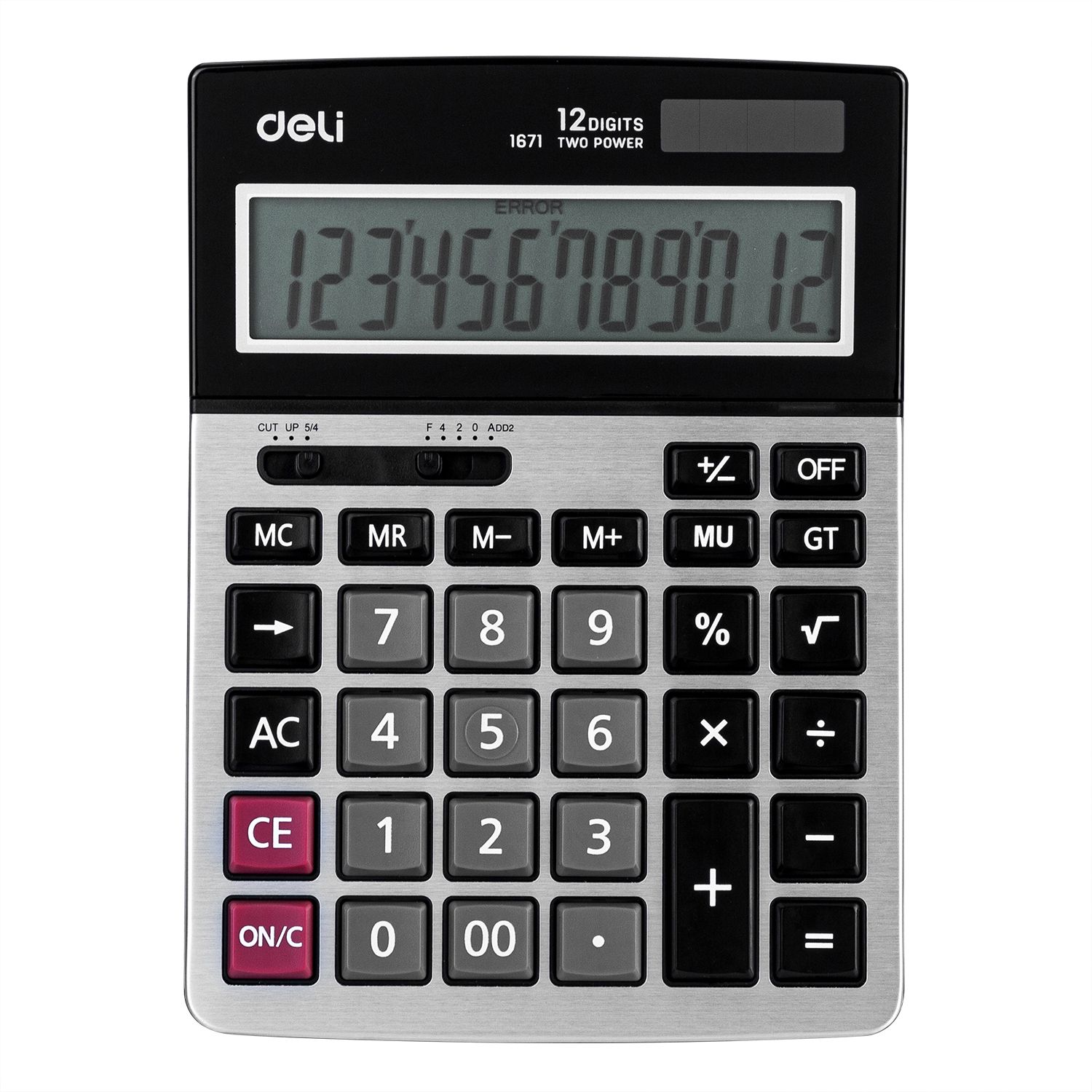 [ Special Deal ] Deli-Office Supplies Deli Core E1671 Calculator 12-Digit Metal  Dual Power Source  Durable Metal Panel Design  Multi-Function Capability
