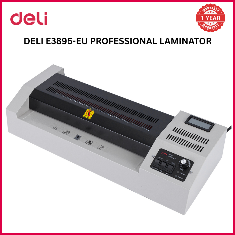 [Limited Sale]DELI-Office Equipment DELI E3895-EU PROFESSIONAL LAMINATOR - HEAVYDUTY , METAL - FOR A4 TO A3 SIZE Automatic reversal function