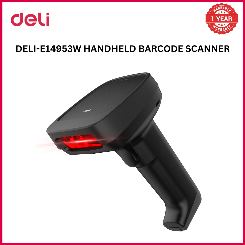 (EXCLUSIVE OFFER)DELI 14953W BARCODE SCANNER 1D WIRELESS