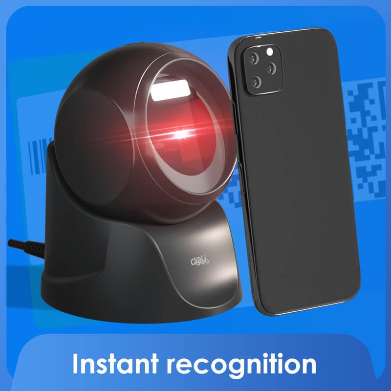 (EXCLUSIVE OFFER)DELI ES231 STAND-TYPE BARCODE SCANNER 1D & 
2D WIRED - Can scan QR Codes