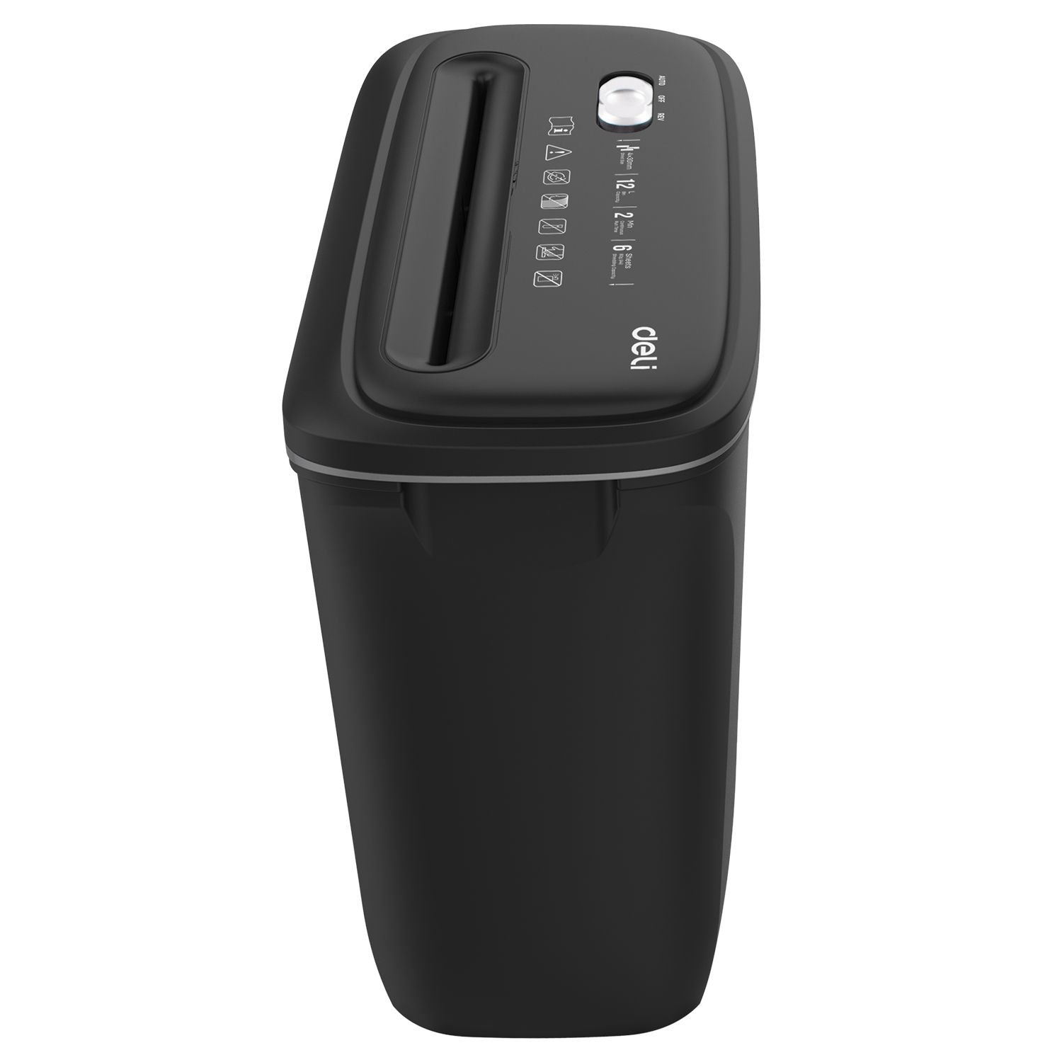 【Deli Official】 DELI-Office Equipment DELI E9945 Cross-Cut Shredder - 6 SHTS/ 12 LT/CC P4