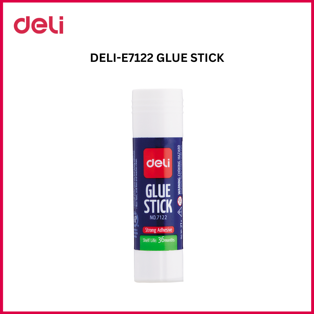 【Deli Official】DELI E7122 Glue Stick 21G Large PVP Glue Stick – Strong Adhesive, Non-Toxic, Clear Drying, Ideal for Paper, Cardboard, Crafts, and Office Use