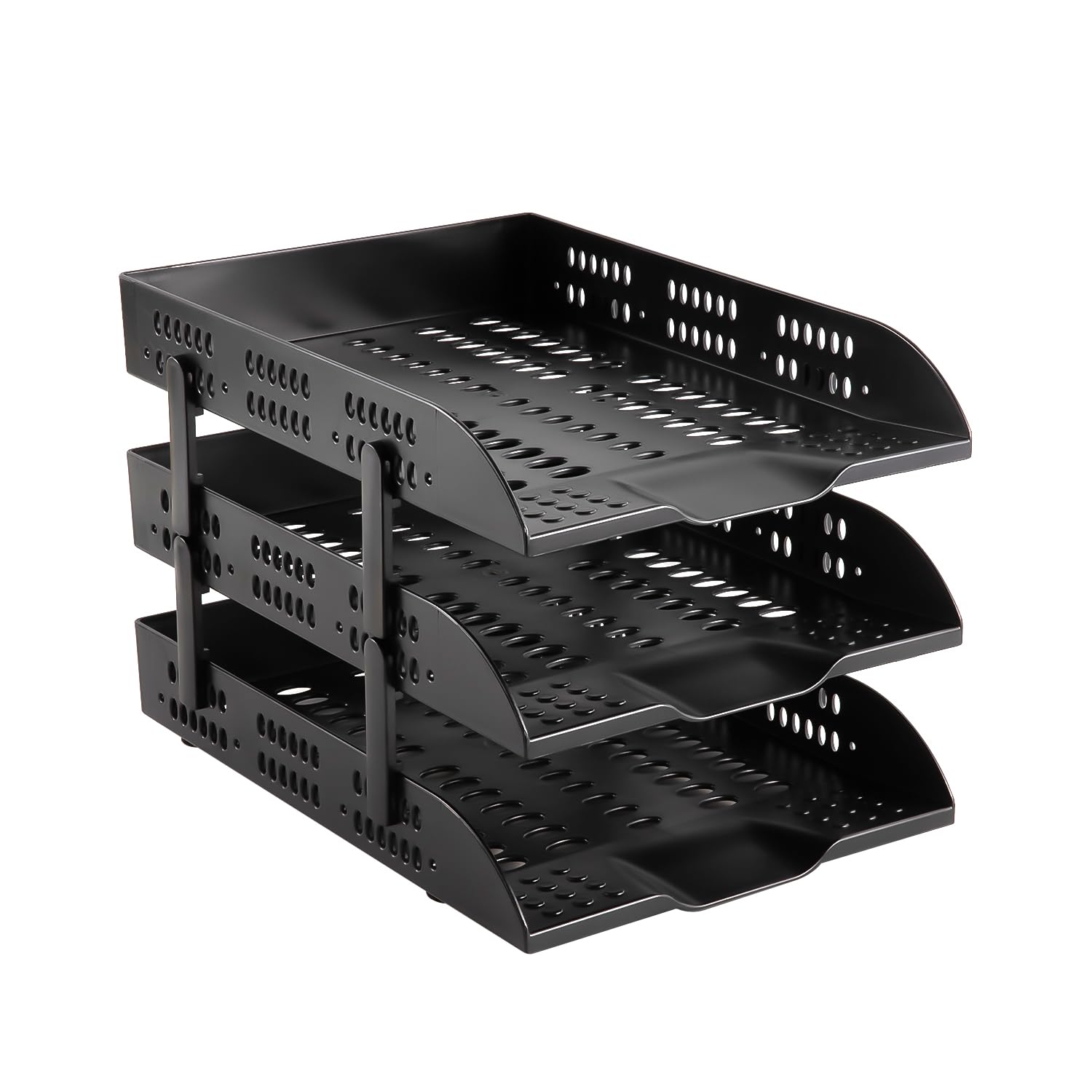 [Limited Offer]DELI E9215 EXECUTIVE PLASTIC TRAY - 3 TIER -BLACK Easy Assembly Sleek Aesthetic Space-Saving Design