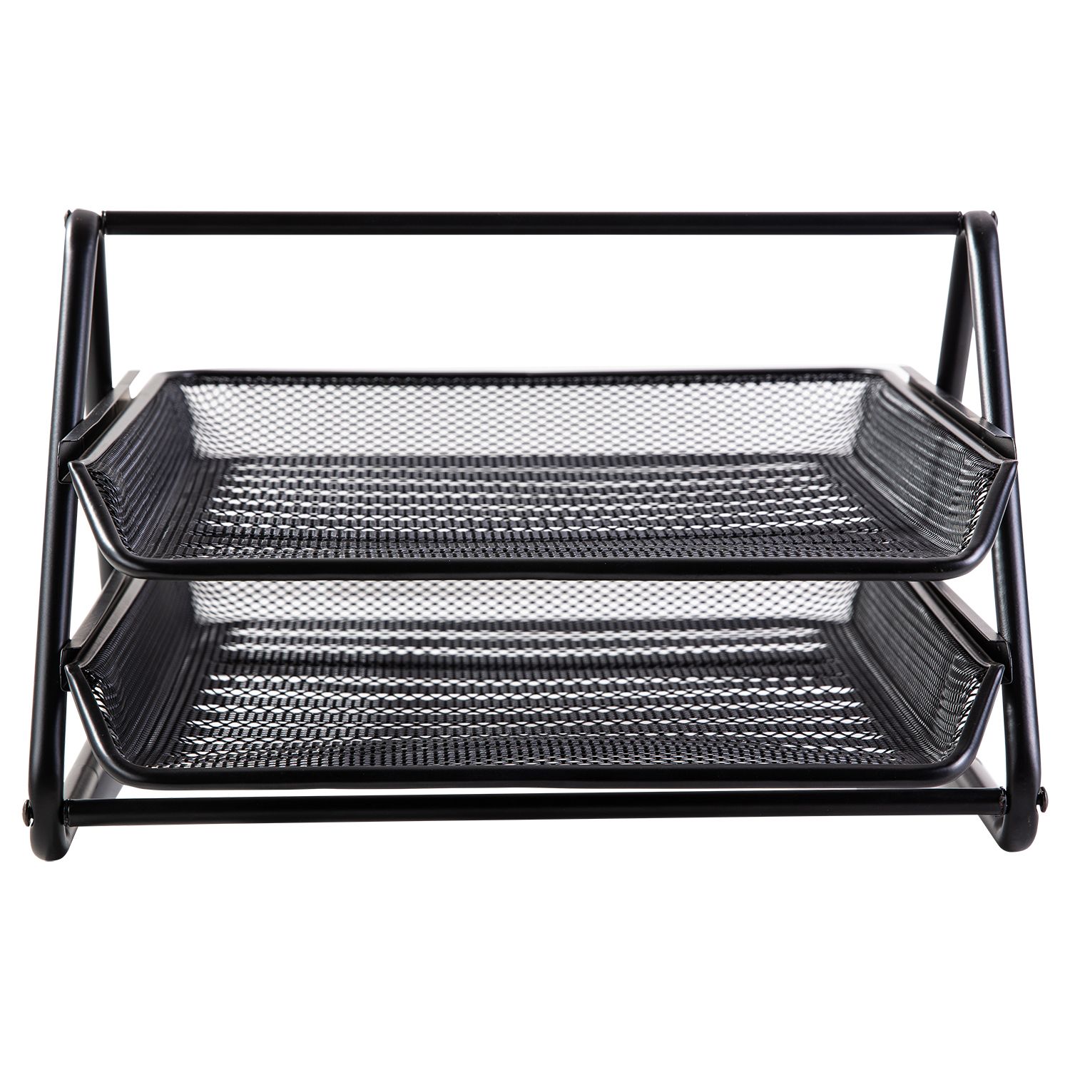 [Special Offer] DELI E9183 EXECUTIVE MESH TRAY - 2 TIER - BLACK Sleek black executive finish 2-tier stackable design
