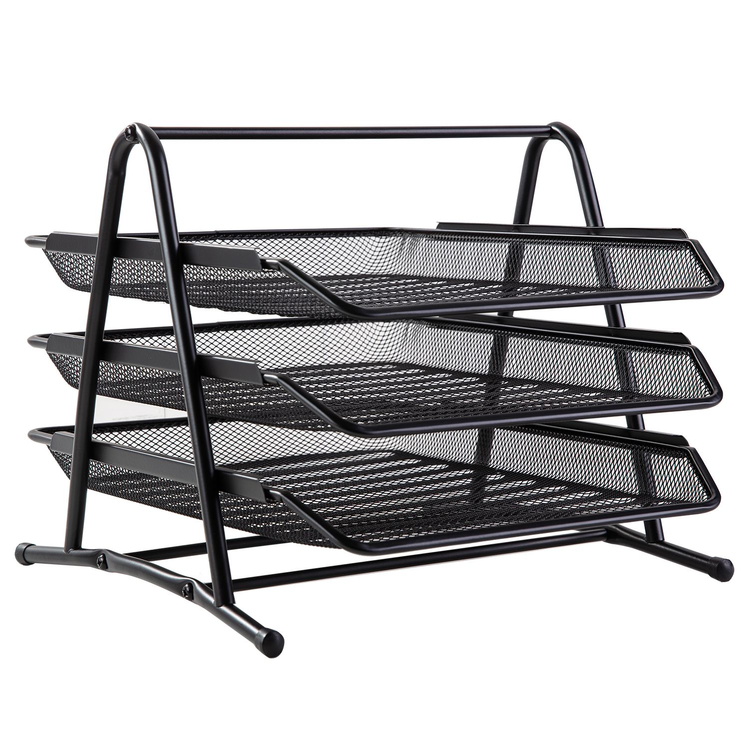 [Special Offer] DELI E9183 EXECUTIVE MESH TRAY - 2 TIER - BLACK Sleek black executive finish 2-tier stackable design