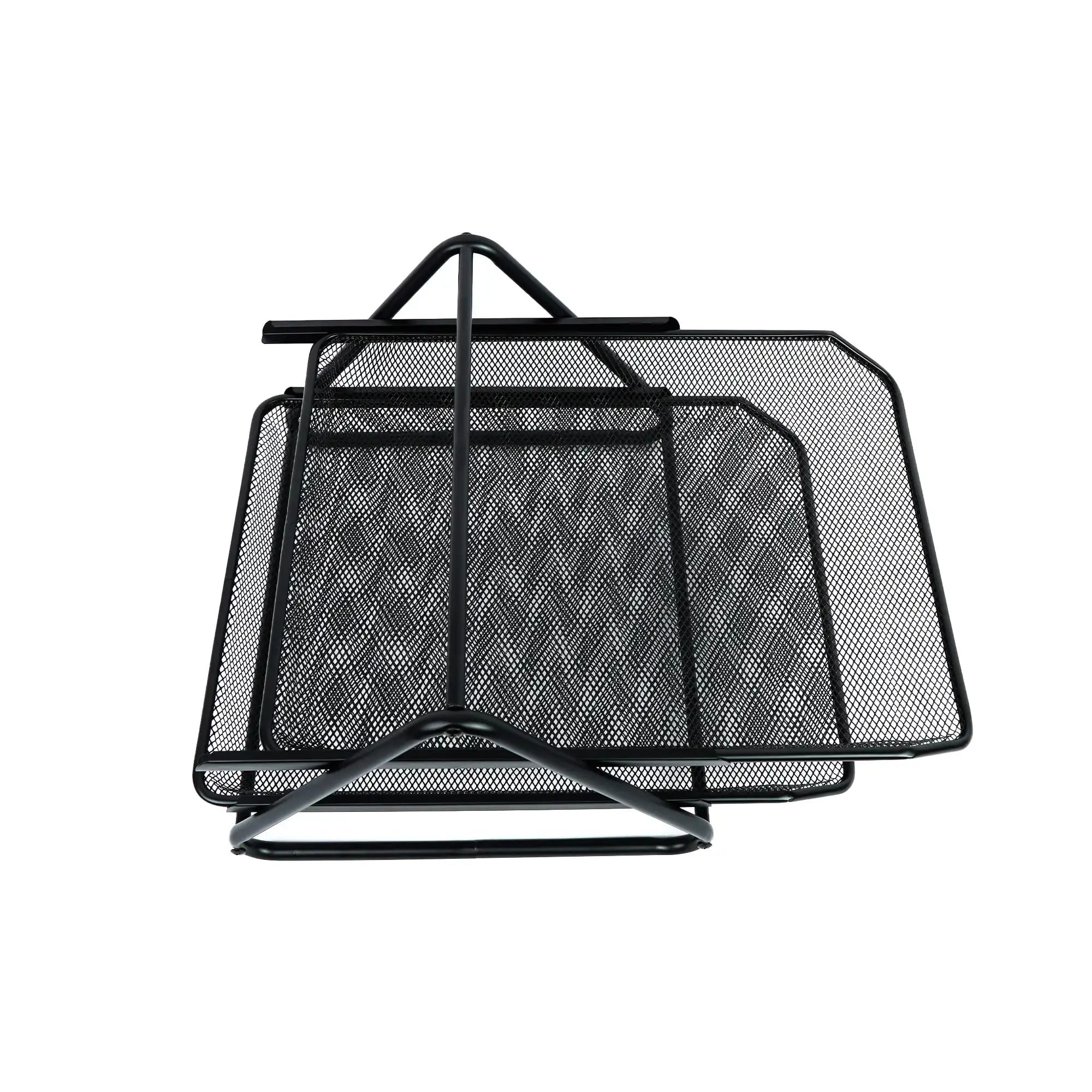 [Special Offer] DELI E9183 EXECUTIVE MESH TRAY - 2 TIER - BLACK Sleek black executive finish 2-tier stackable design