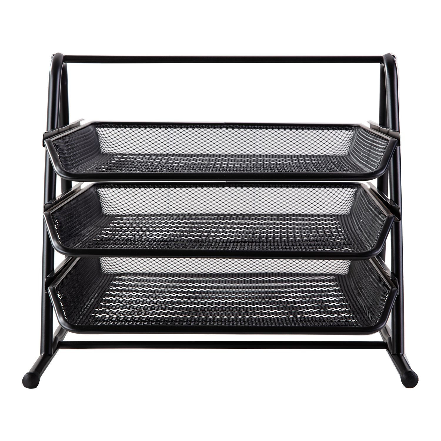 [Hot Deals] DELI E9181 EXECUTIVE MESH TRAY - 3 TIER - BLACK Durable black mesh metal construction Professional executive design