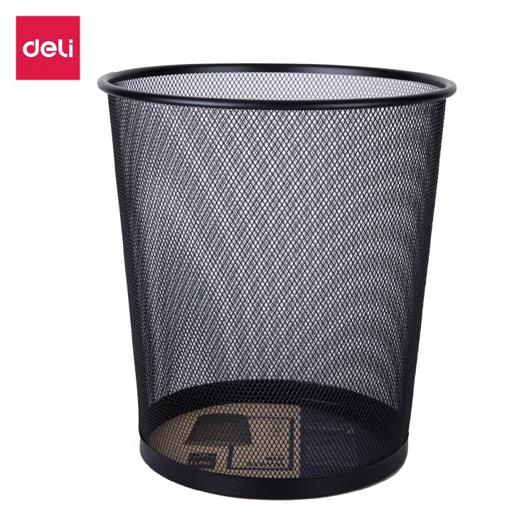 【Deli Official】 Deli E9189 Executive Mesh Waste Bin 27 Litre - Black Durable metal frame Lightweight and easy to move