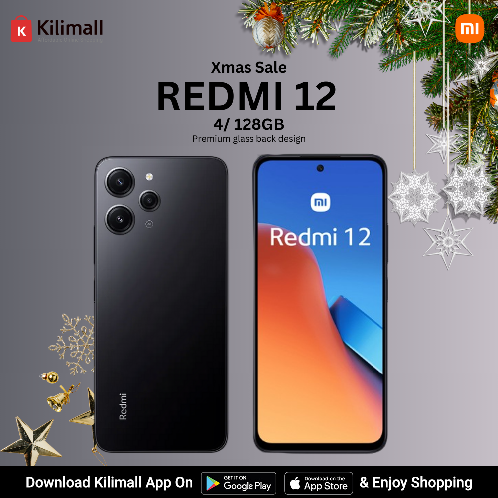 Redmi 12 4+128GB (4GB RAM+128GB ROM) 4G Network 6.79-inch 90Hz LCD Screen Dual SIM 50MP Camera 18W Type-C Charging 5000mAh Battery with fingerprint & Face unlock Smart Phone