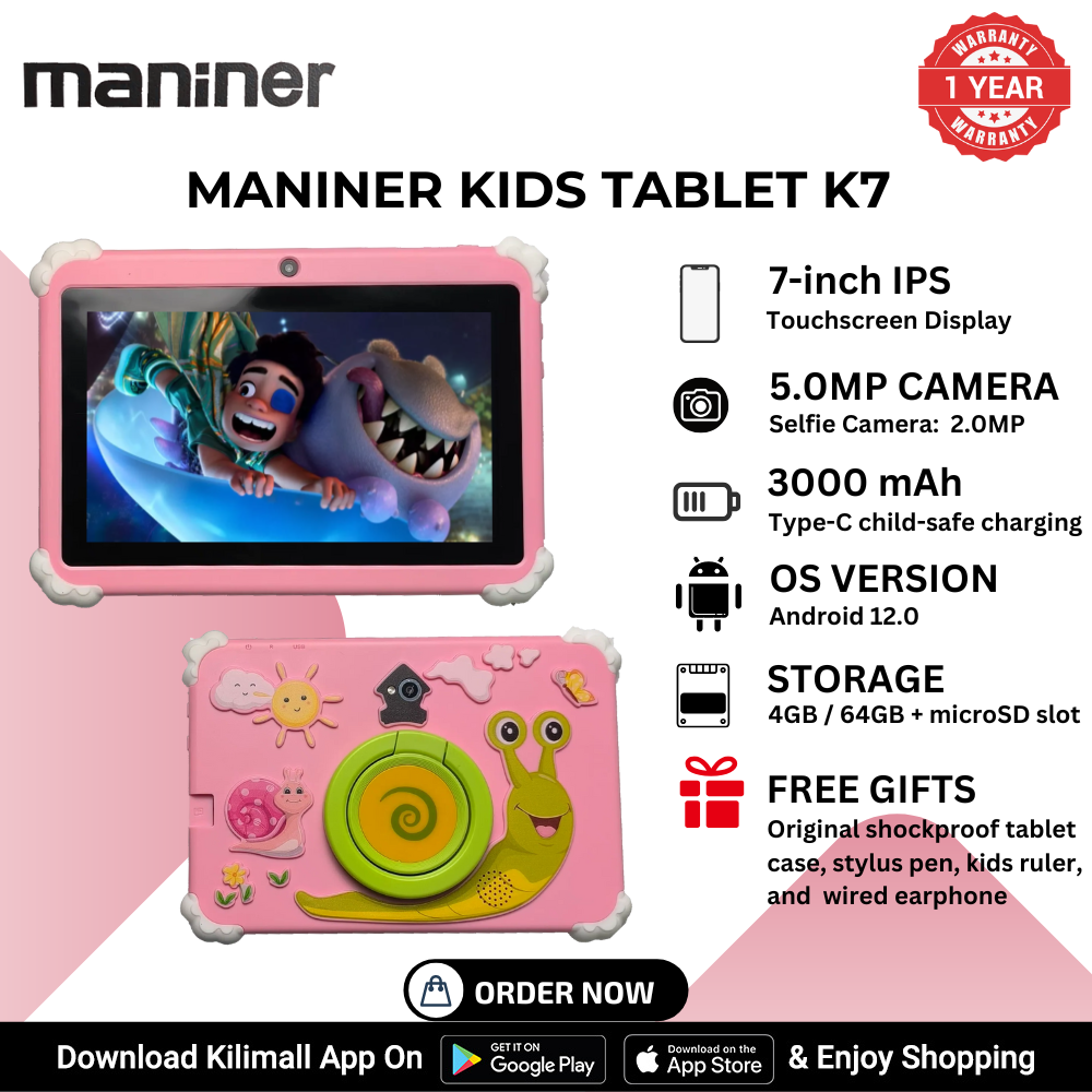 [New Arrival]  KIDS LEARNING TABLET K7 - 4GB + 64GB Storage , Dual core,Battery 3000mAh
