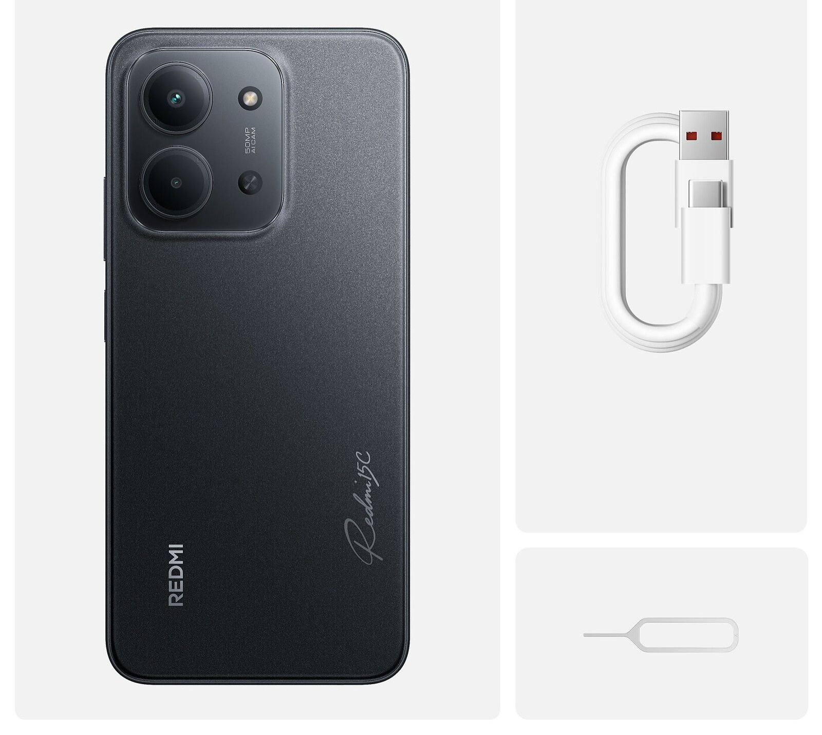 [New Launch] Redmi 15C Smartphone Display 6.9” 120Hz - 8GB Ram + 256GB Rom Dual SIM, 4G , 6000mAh Battery ,50MP AI dual camera ,33W fast charging ,IP64 ,MediaTek Helio G81-Ultra