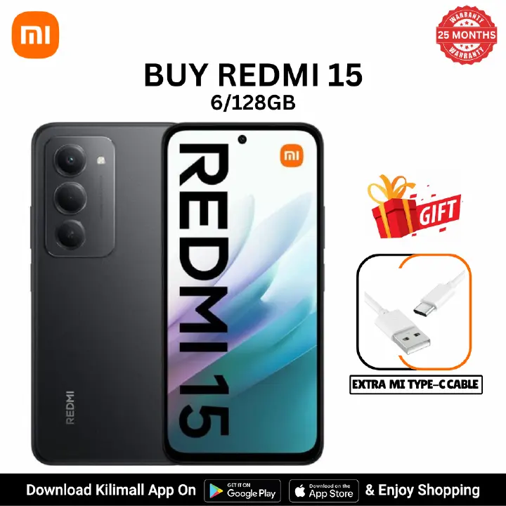 [Special Offer ]  Redmi 15 Smartphone 6.9" HD+ Display, 6GB+128GB, 50MP AI Camera, 7000mAh Battery, Dual SIM, 4G Side fingerprint phonehub