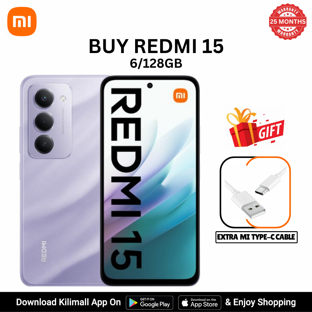 [Special Offer ]  Redmi 15 Smartphone 6.9" HD+ Display, 6GB+128GB, 50MP AI Camera, 7000mAh Battery, Dual SIM, 4G Side fingerprint phonehub
